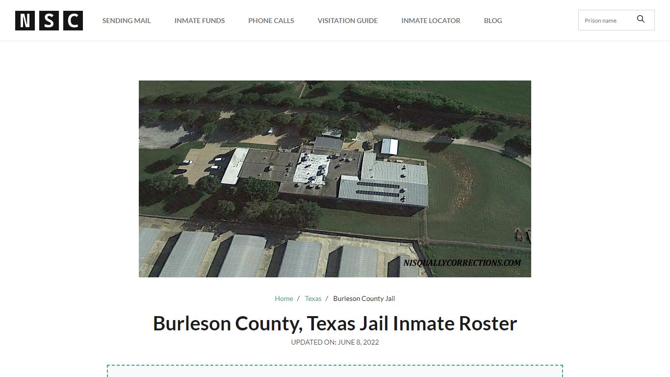 Burleson County, Texas Jail Inmate List